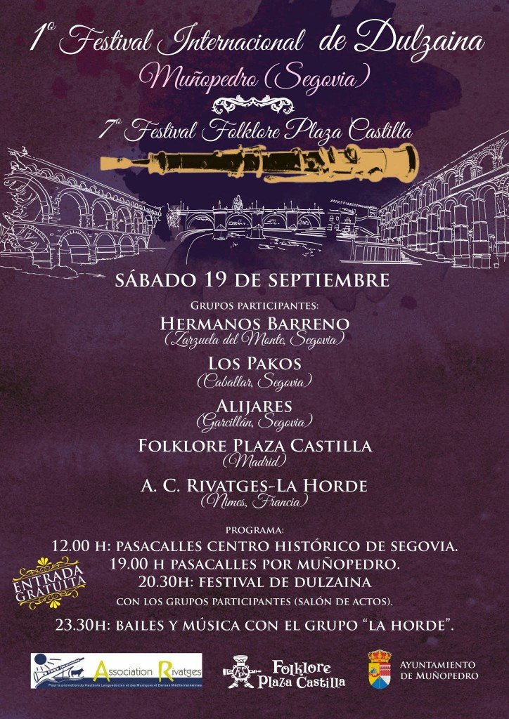 Cartel del 1º Festival Internacional de Dulzaina de Muñopedro