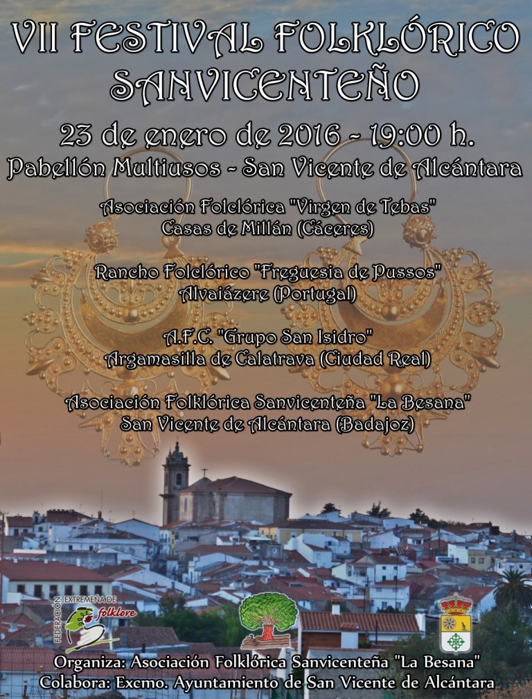 Cartel del VII Festival Folklórico Sanvicenteño