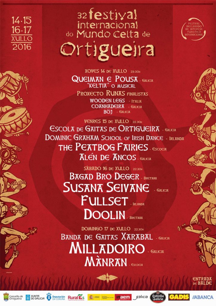 Cartel del Festival de Ortigueira 2016
